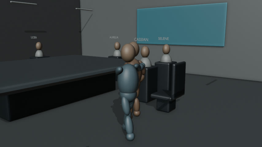 Blender previz — character staging