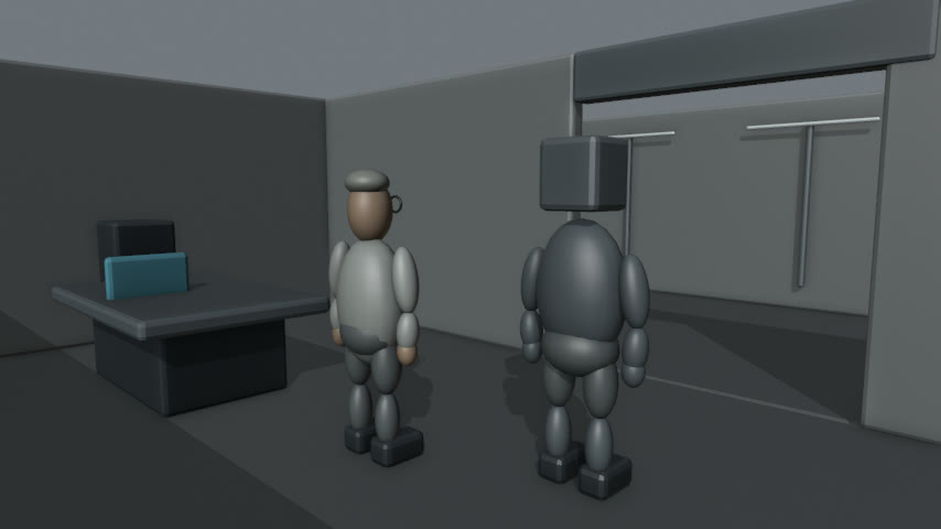 Blender previz — grey-box set